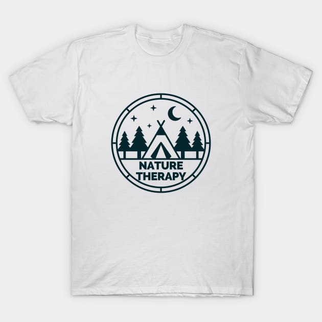 Nature Therapy Camping T-Shirt by Haperus Apparel